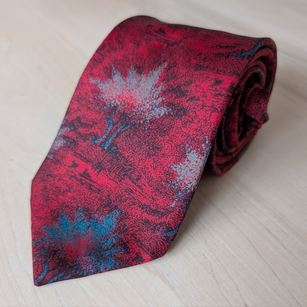 Givenchy Red and Blue Patterned Tie